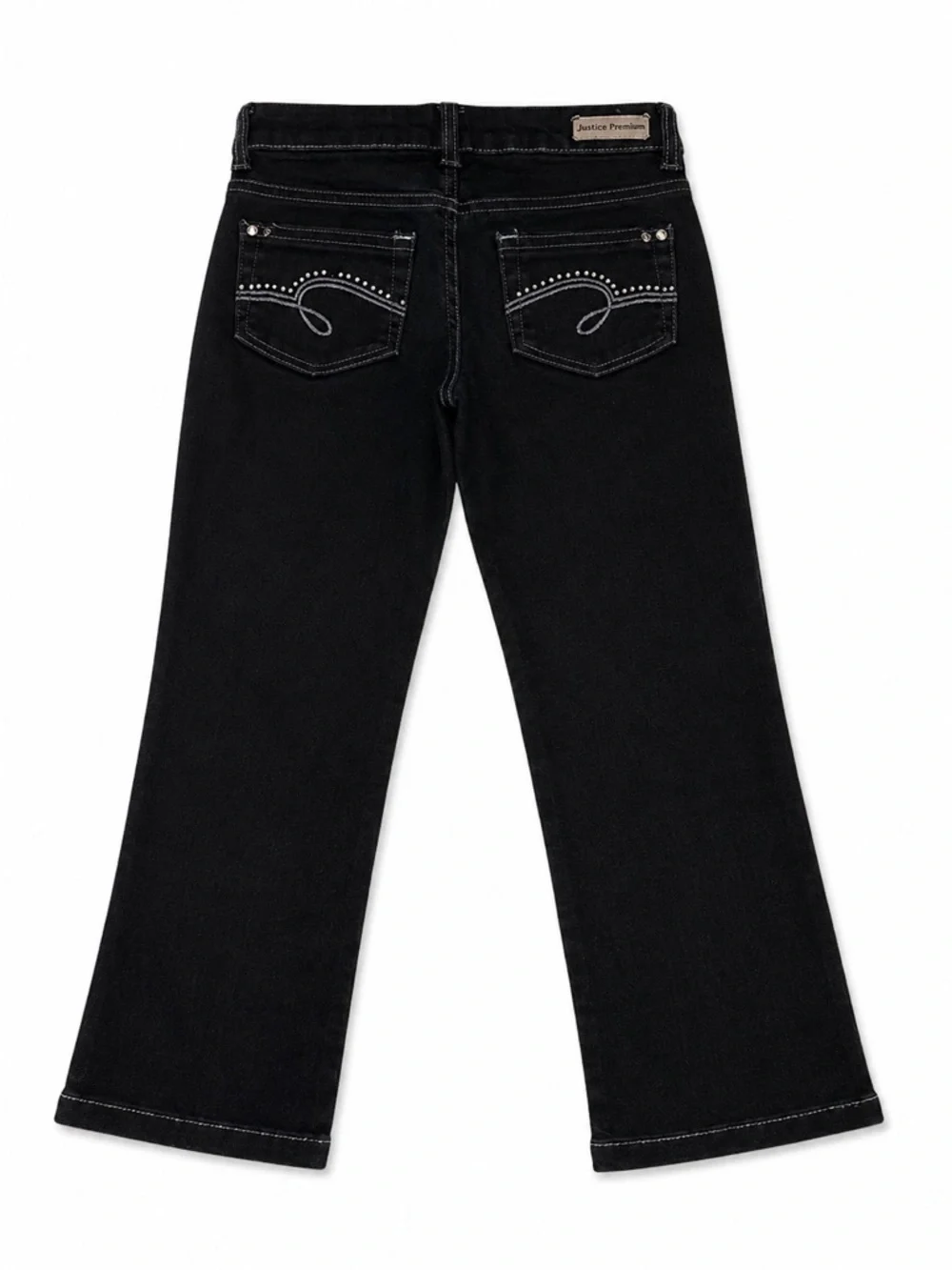 Justice Simply Low Zipper Bottom Jeans